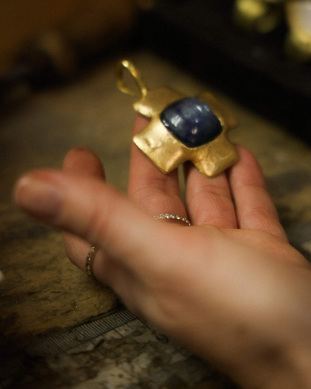Lapis Lazuli Cross