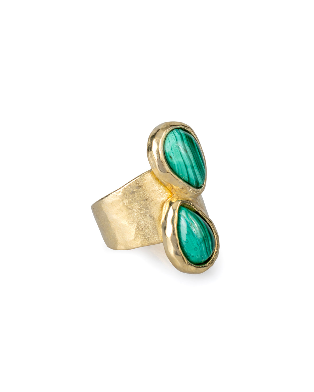 Two Drops Malachite Ring