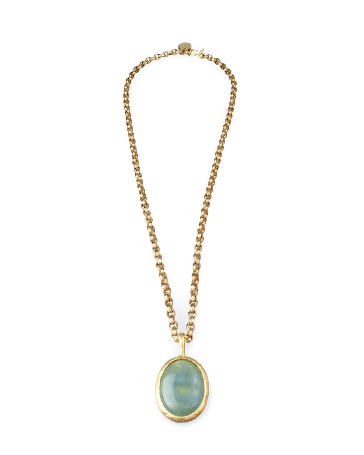 Necklace with Aquamarine Medallion