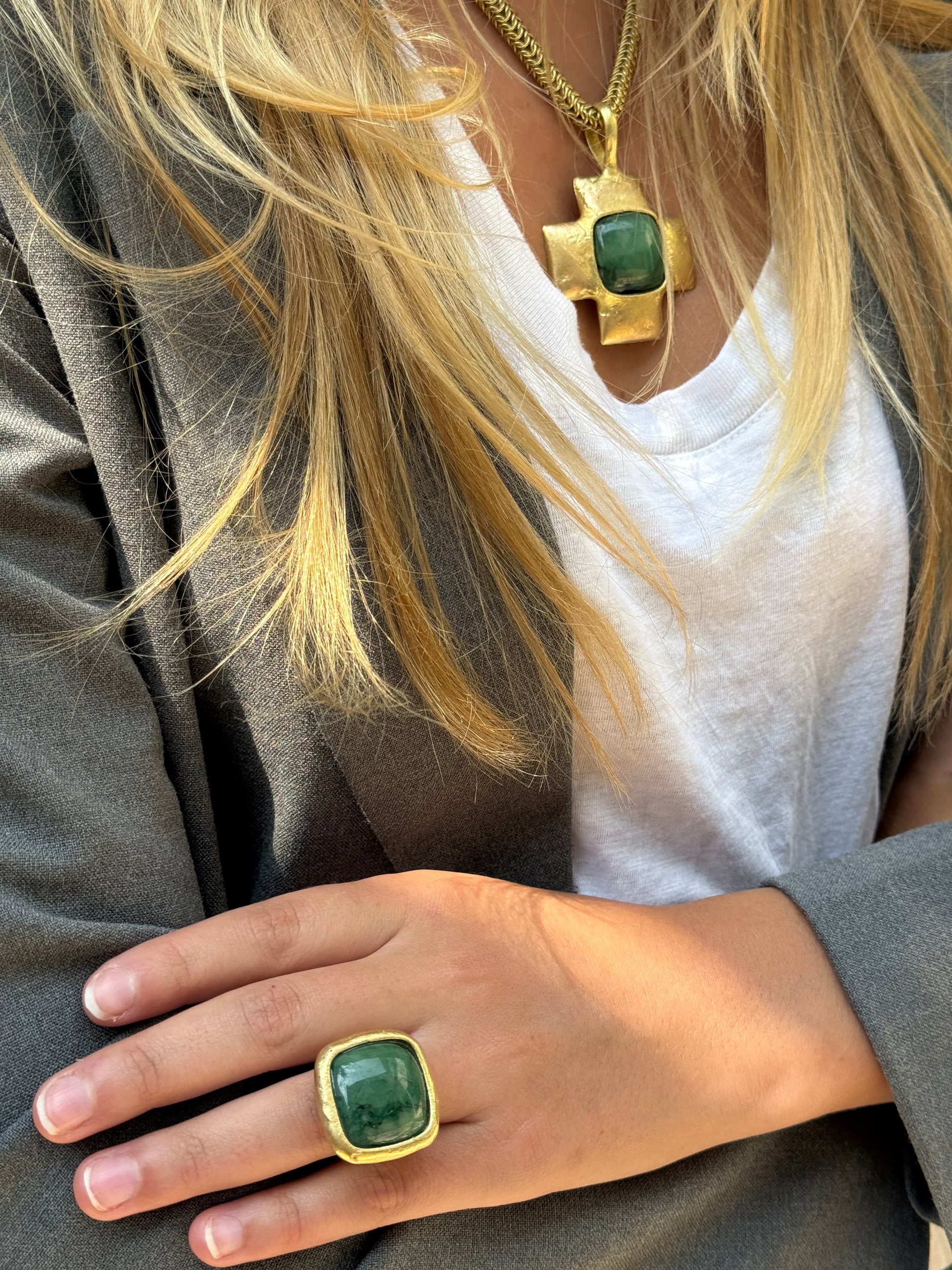 Diana African Jade Ring