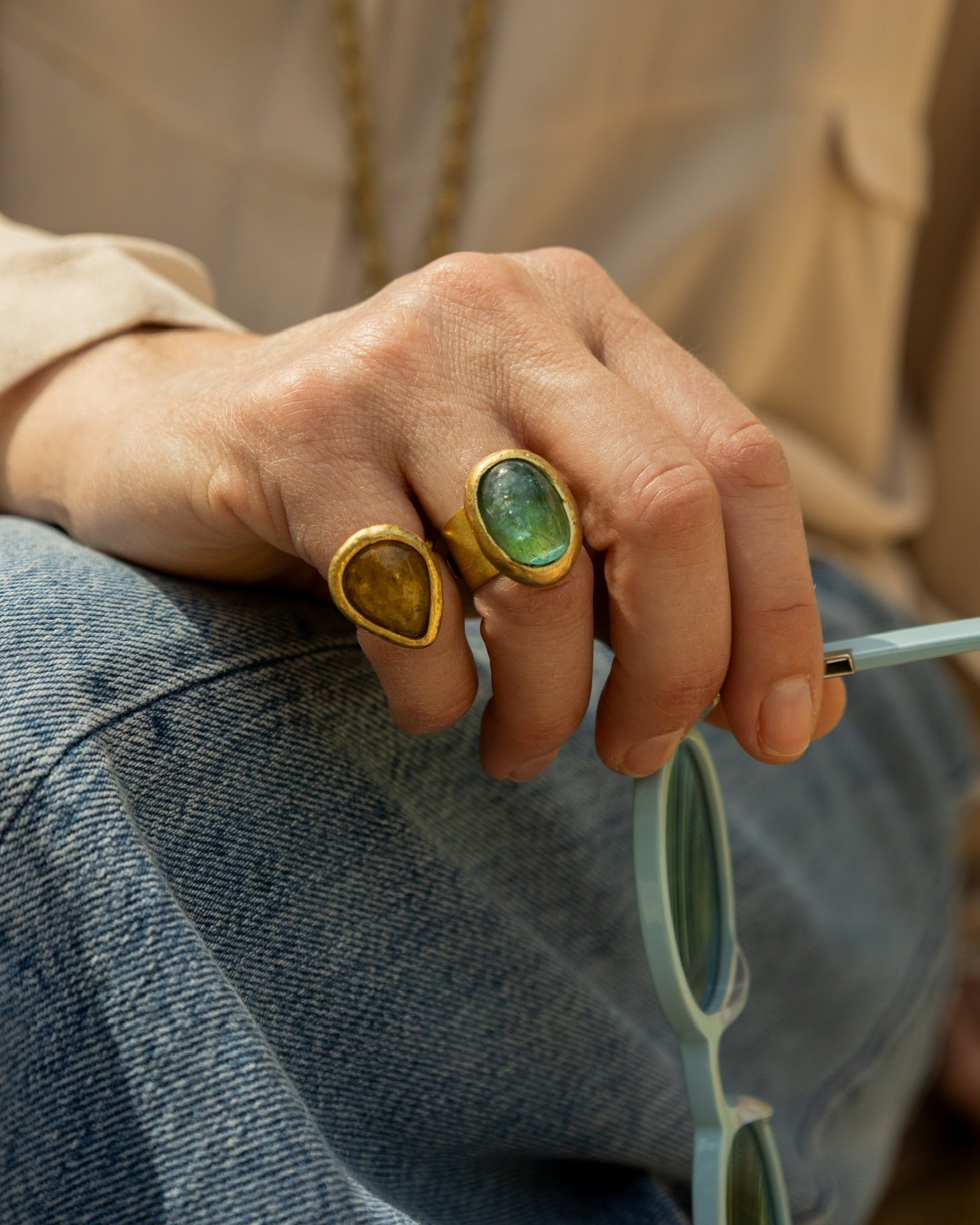 Green Apatite Ring