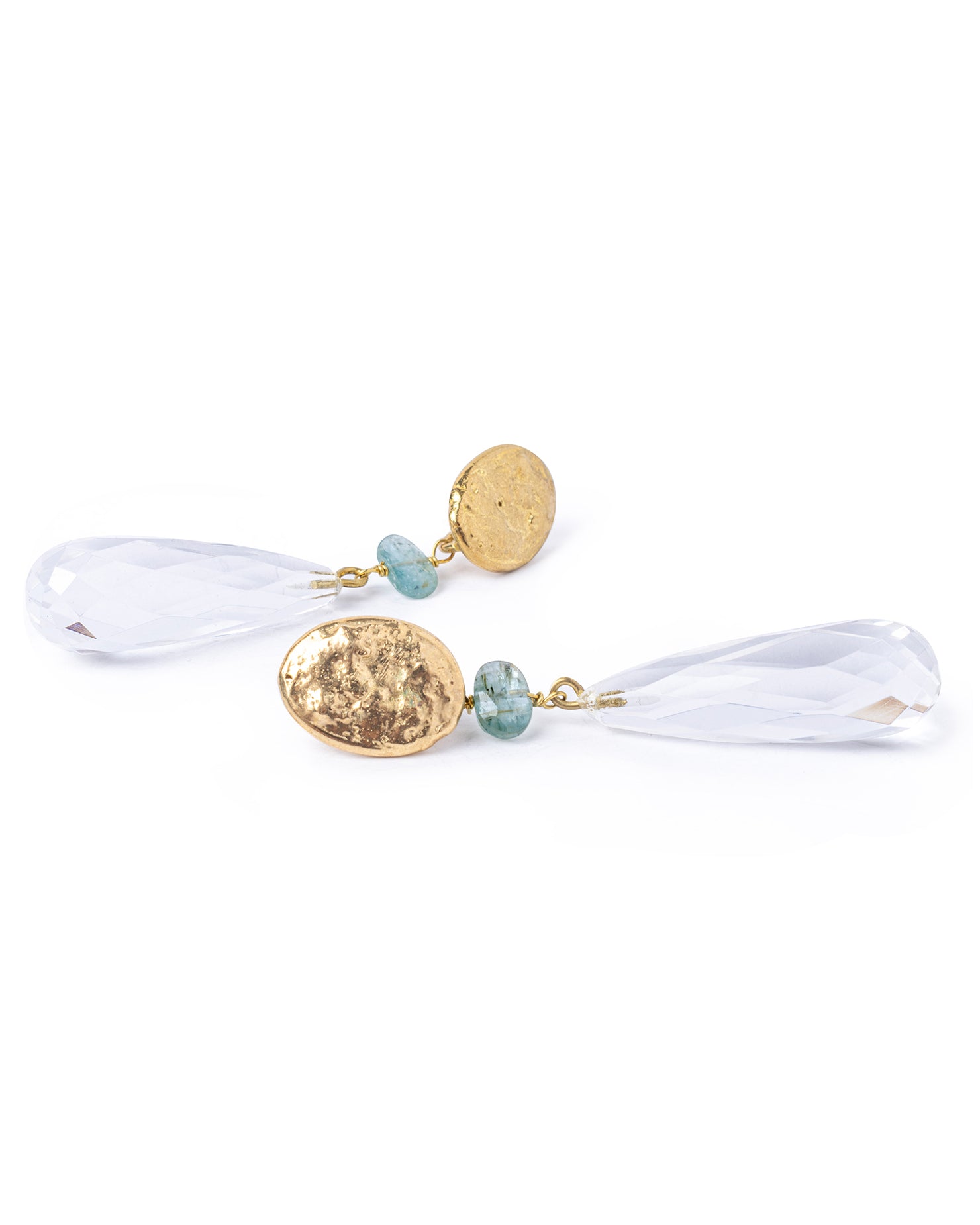 Pepa earrings with aquamarine and crystal