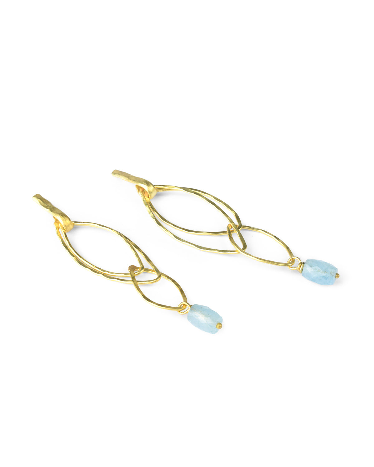 Estela Earrings with Aquamarine