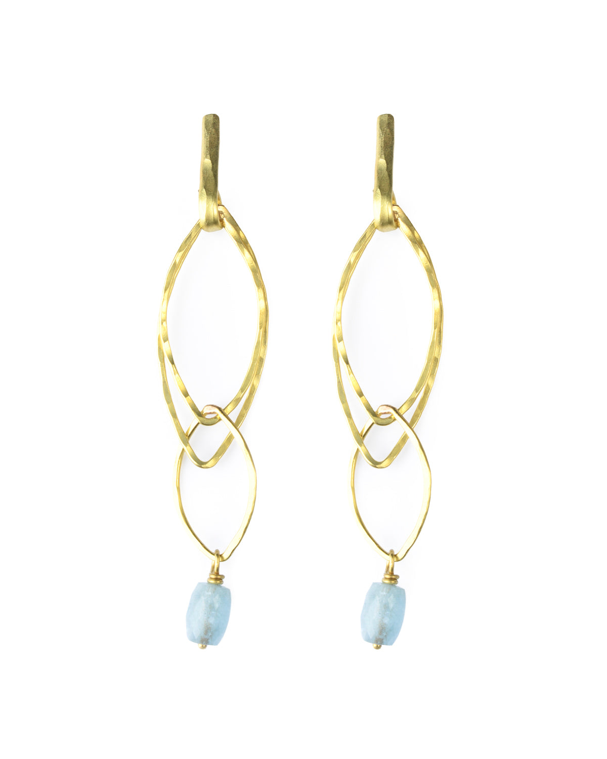 Estela Earrings with Aquamarine