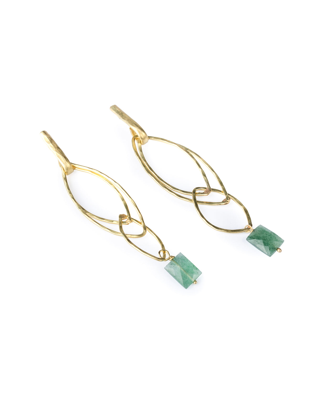 Estela Earrings with Green Quartz