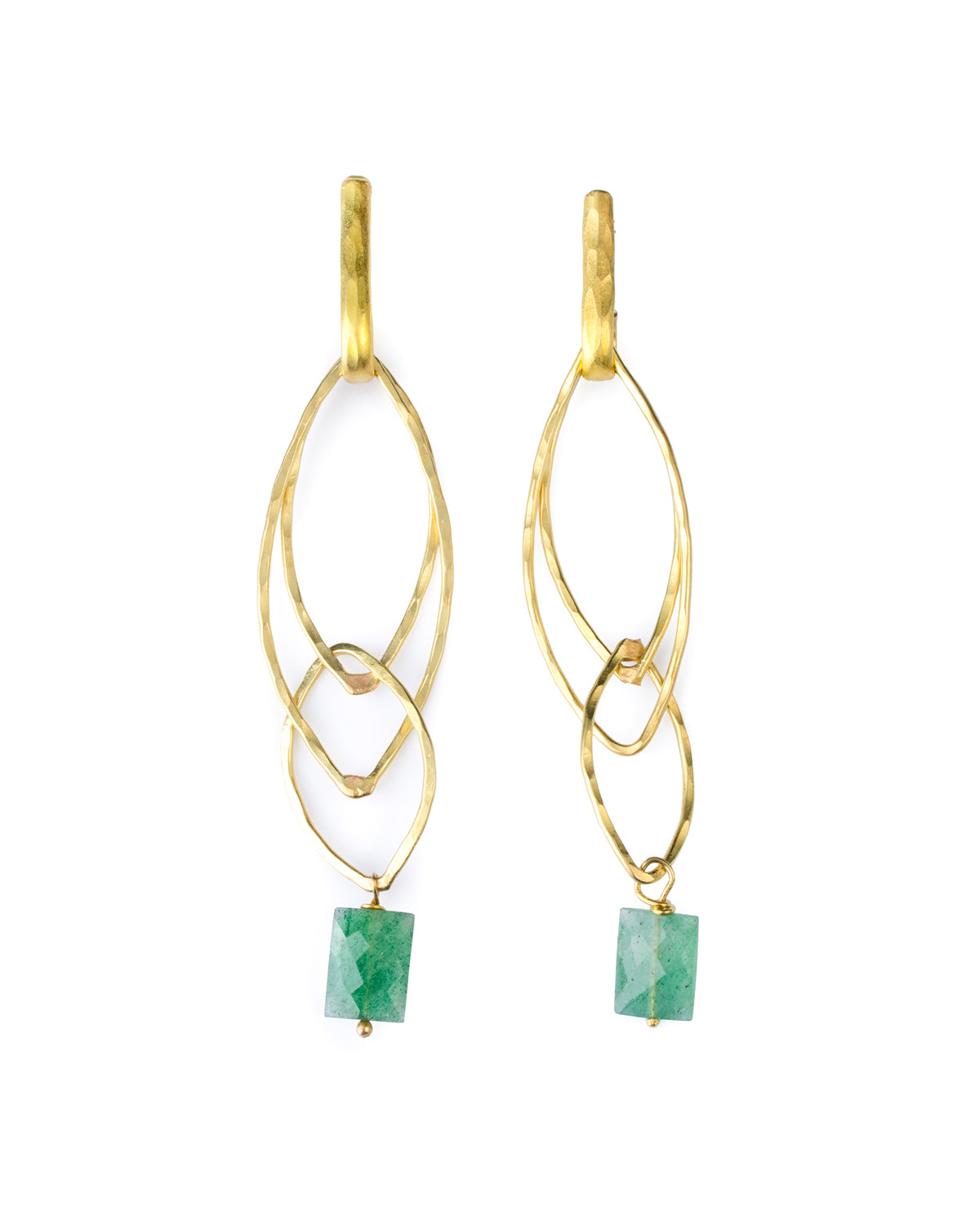 Estela Earrings with Green Quartz