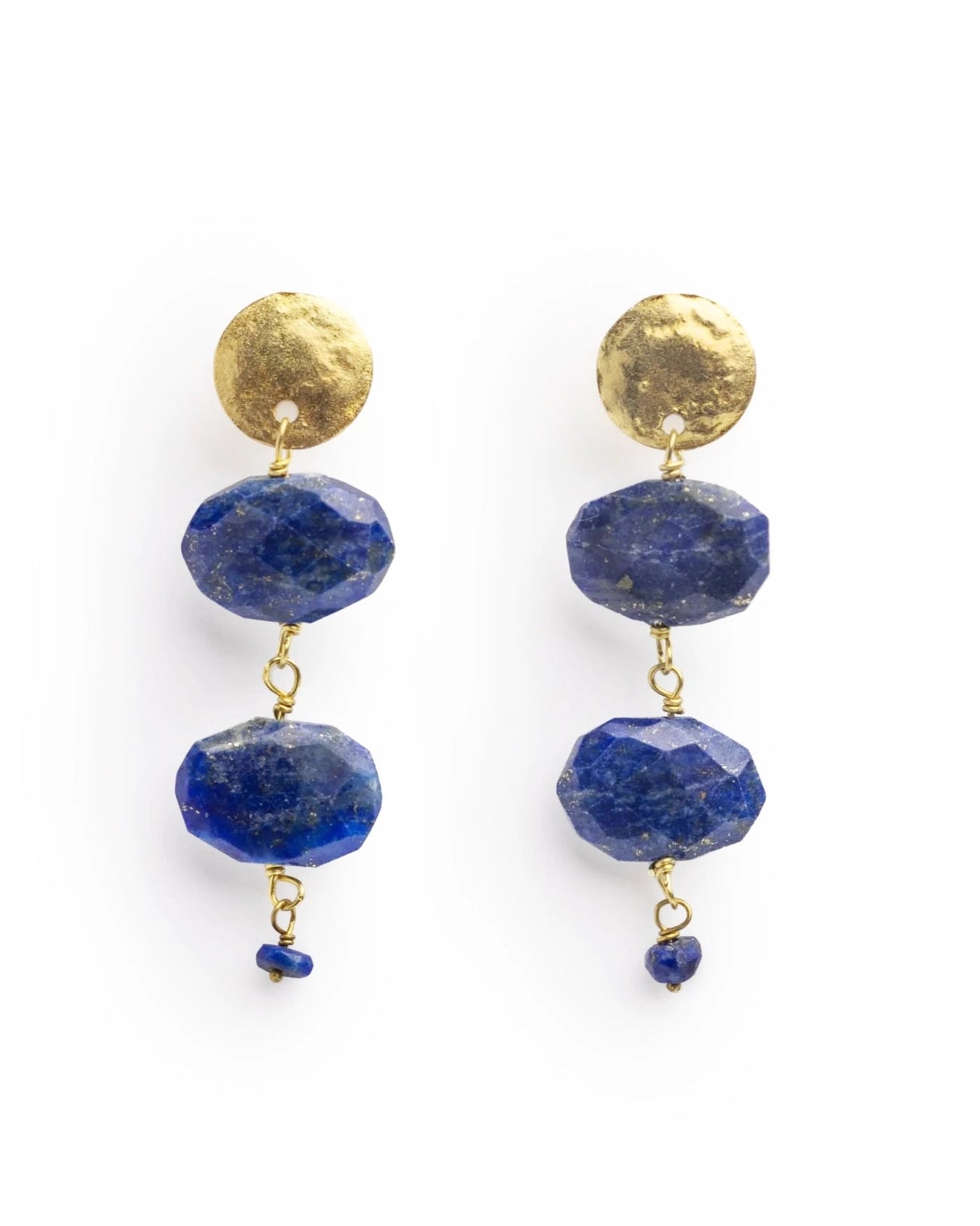 PENDIENTES MONEDA Y LAPISLÁZULI