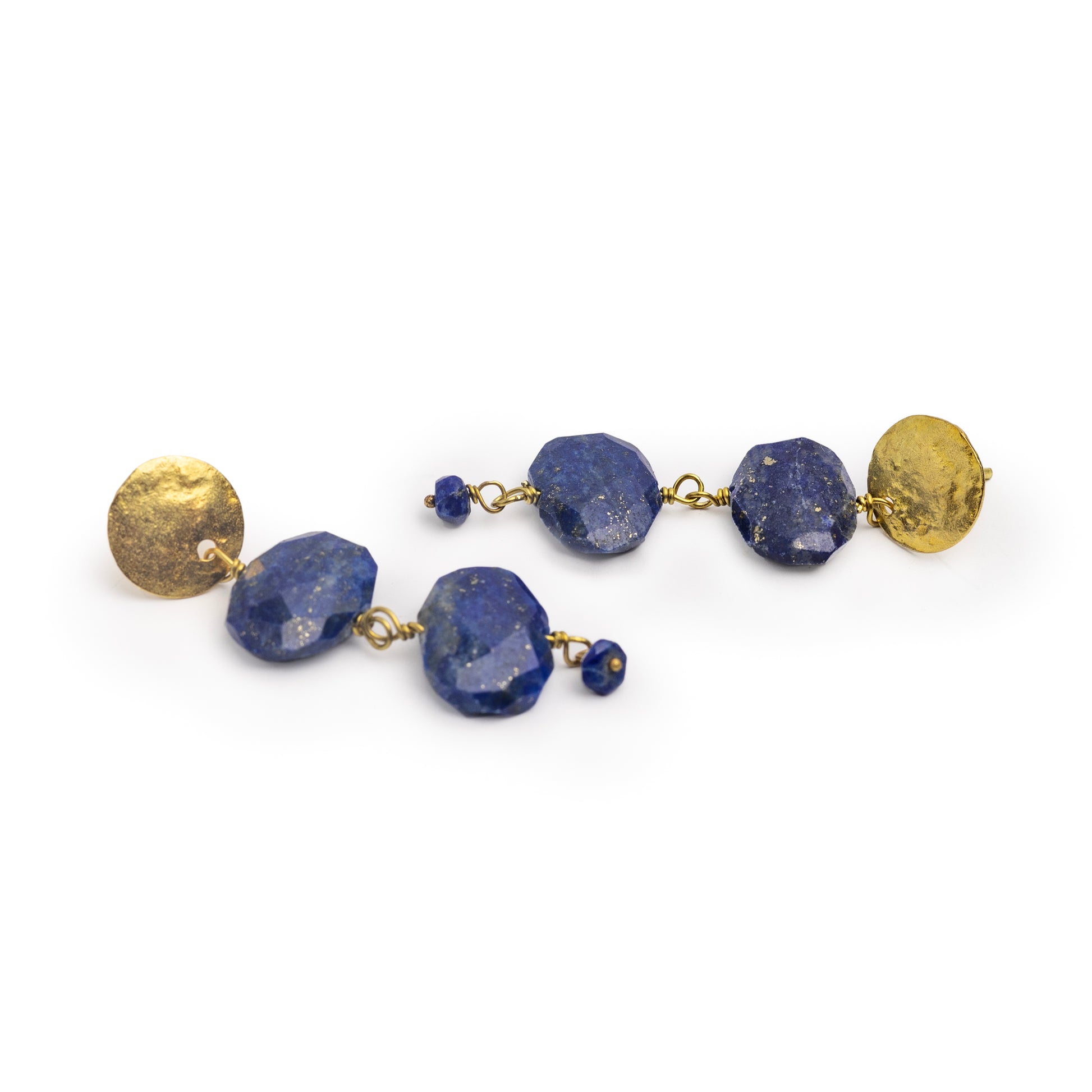 PENDIENTES MONEDA Y LAPISLÁZULI
