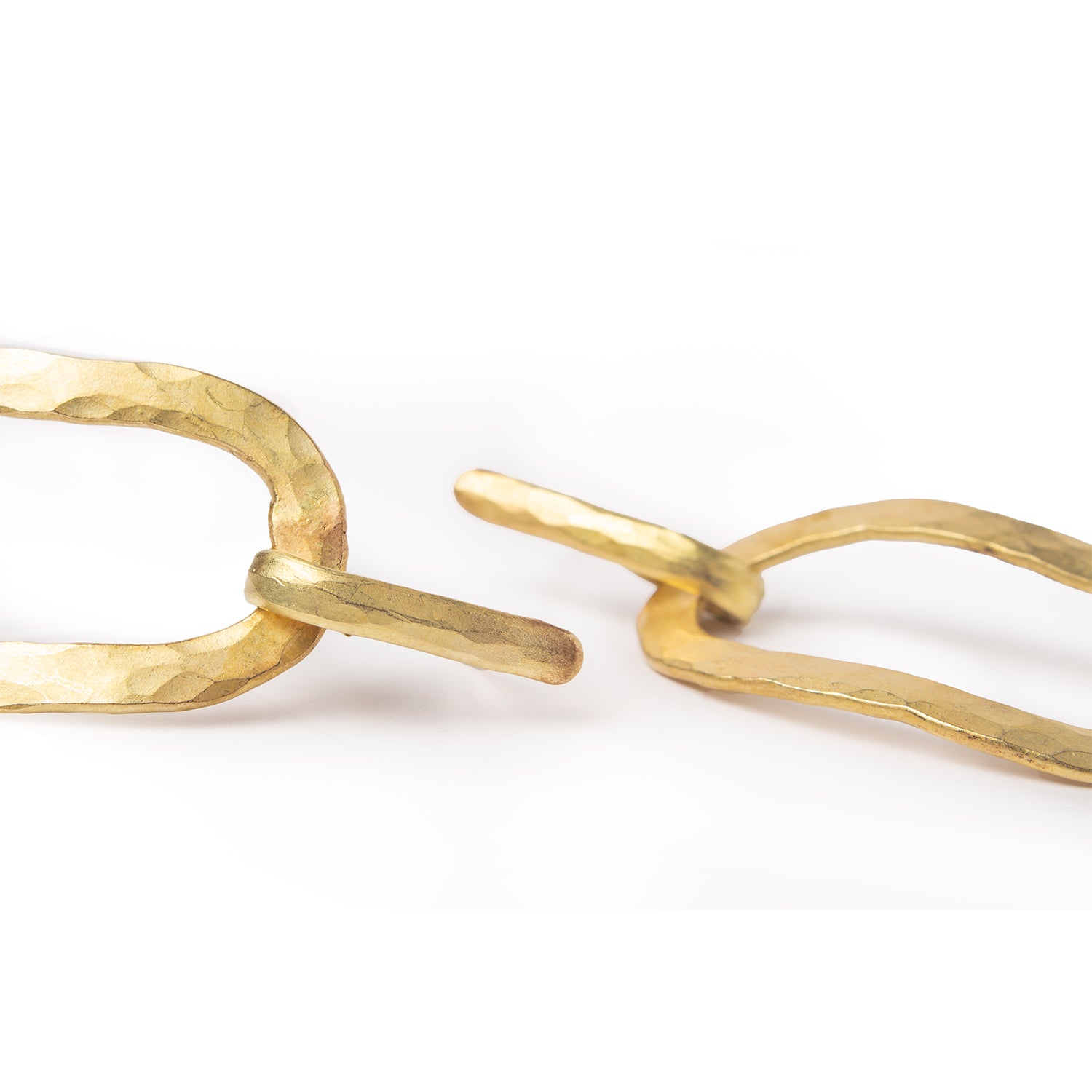 Hammered Oval Earrings