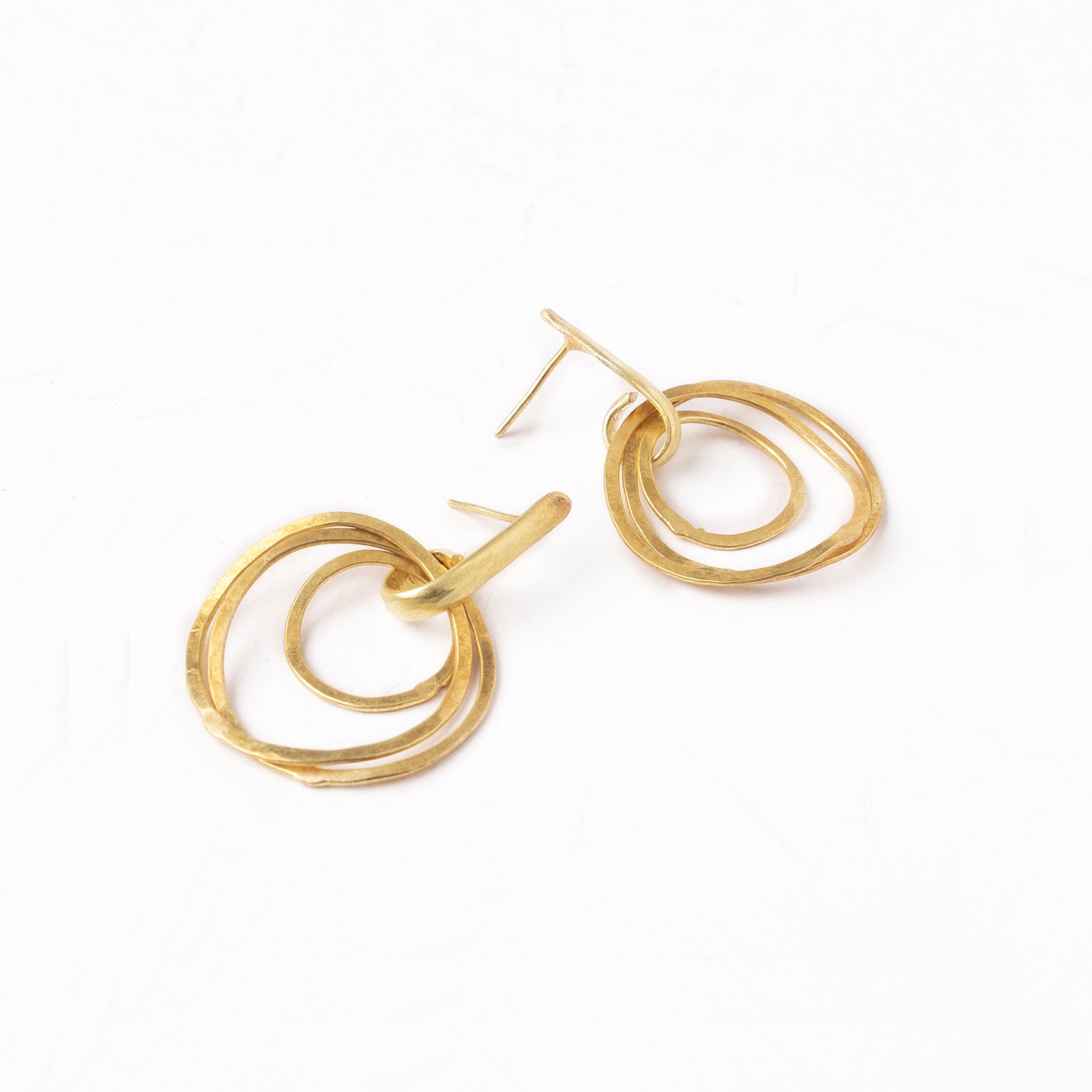 Three hoop earrings 