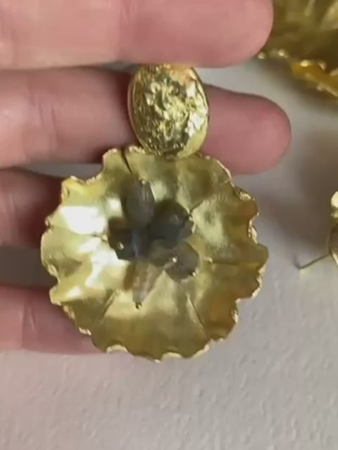 Pendientes Flor y Labradoritas