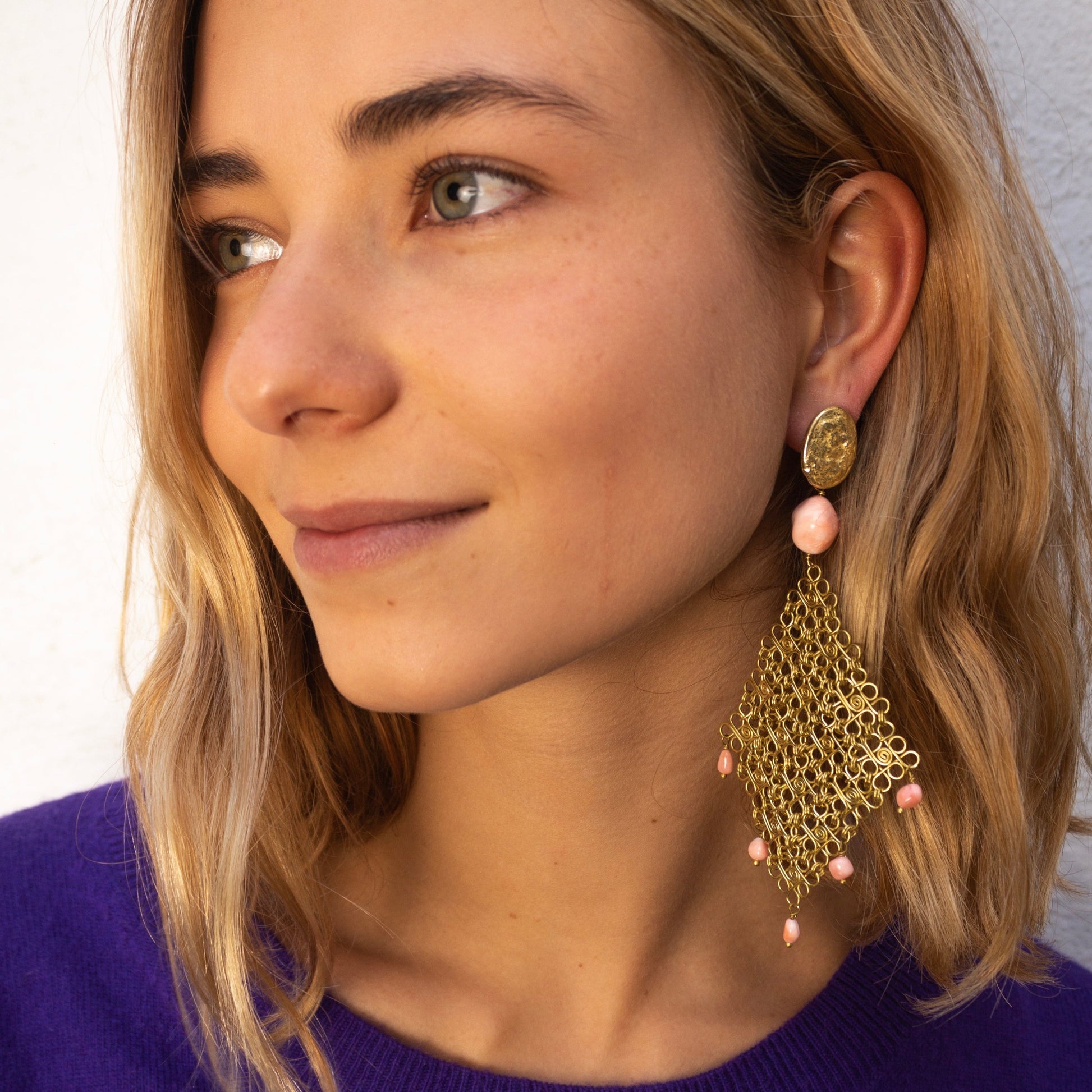 Pendientes Filigrana con Coral