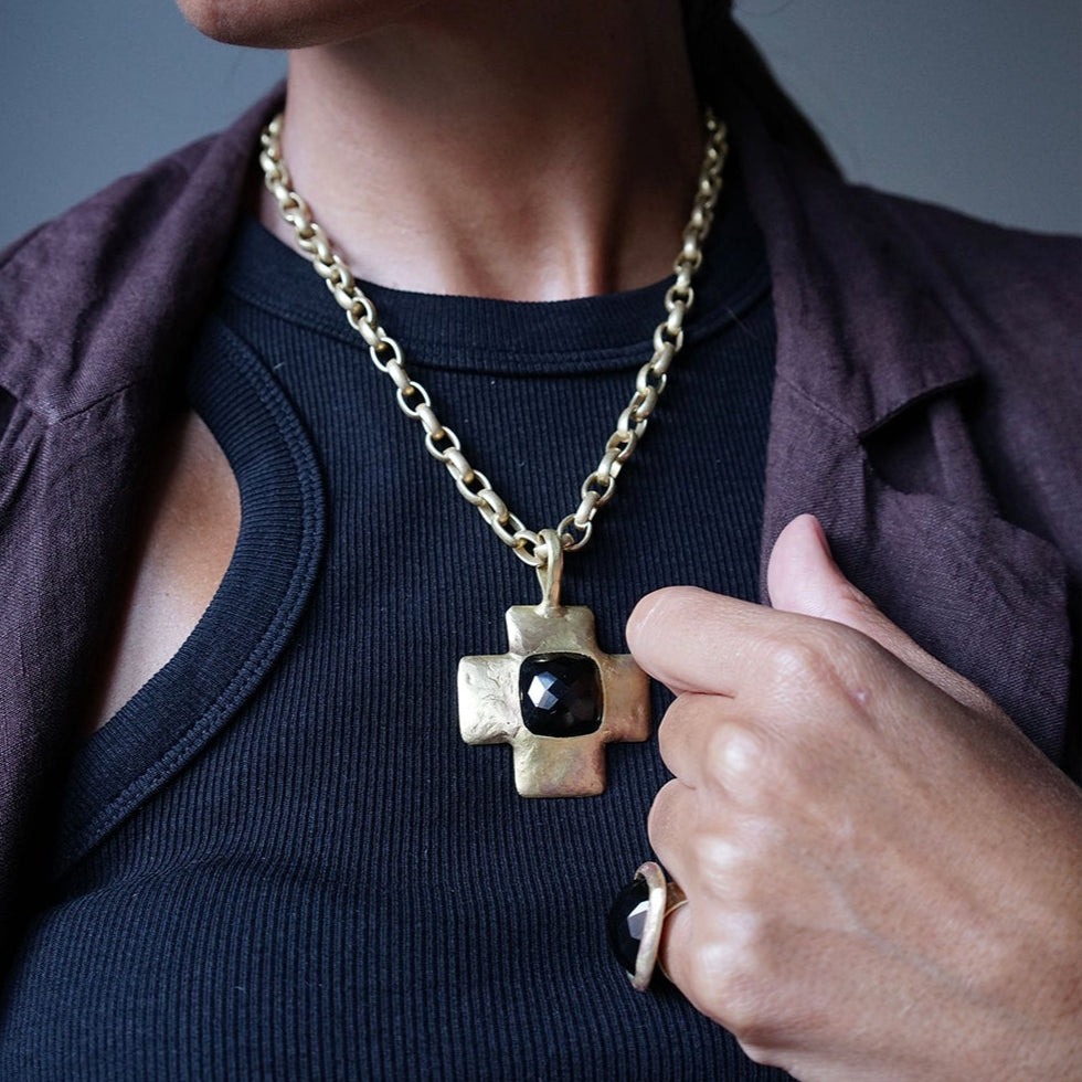 Black Onyx Cross 