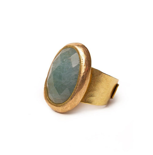 Irregular Aquamarine Ring
