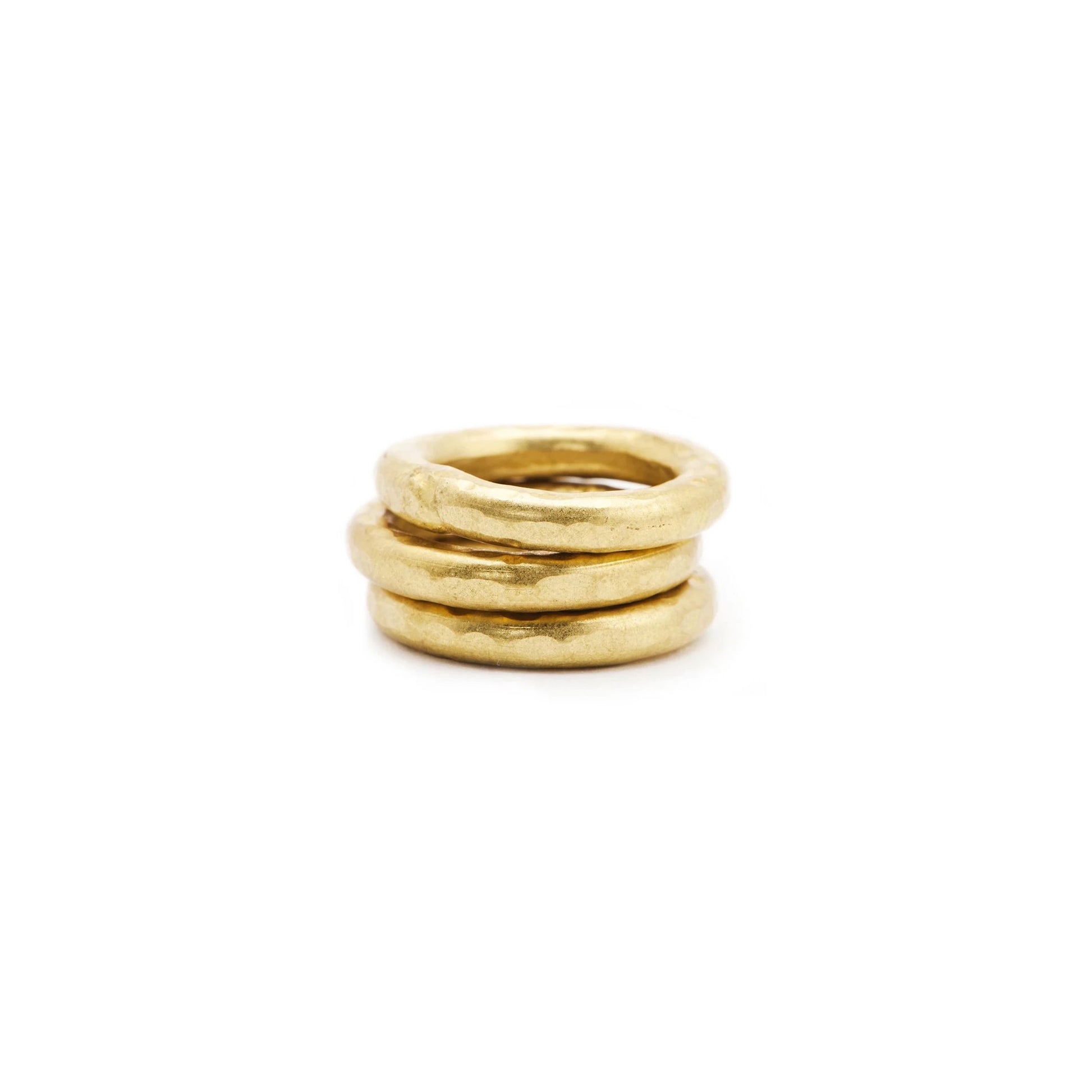 Hammered Hoop Ring