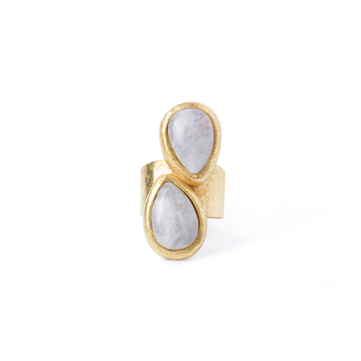 Anillo Dos Gotas Moonstone